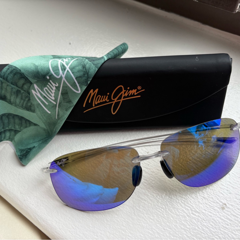 Maui Jim Blue and Gold Sunglasses
